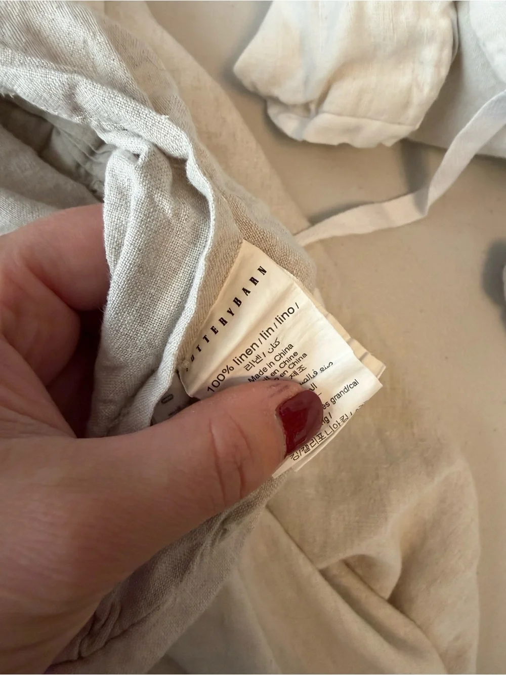 Pottery Barn light beige